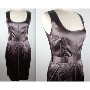 sz 42 / US 6 Dolce&Gabbana mainline silver gray dress belted $3100